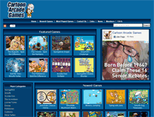 Tablet Screenshot of cartoonarcadegames.com
